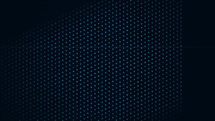 Abstract digital matrix code rain in cyan blue. Falling Japanese Katakana characters data stream loop in 4K for cloud computing, server, and network projects - Powered by Adobe