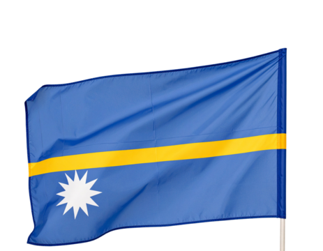 Flag of Nauru Isolated on transparent or white background - Powered by Adobe