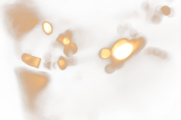 Golden bokeh lights with sparkle and glitter overlay on a transparent background luminous, festive, and elegant.