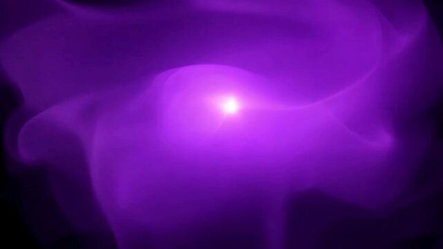 Glowing purple energy field moving fluidly in a dark void. An abstract representation of plasma, magic, or a cosmic nebula suitable for sci-fi visuals.
