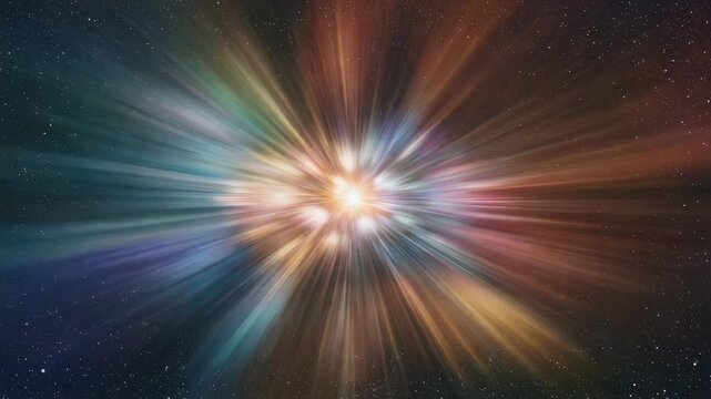 Stunning cosmic explosion of light and color, perfect for space and science themes