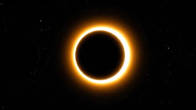 Solar Eclipse Phenomenon - A Stunning Celestial Event in Space.