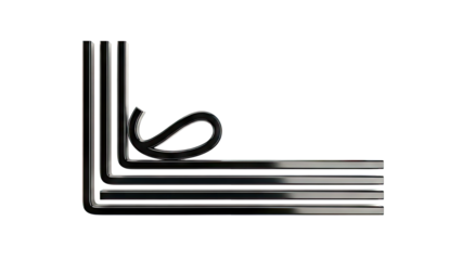 Abstract Black Loop and Lines