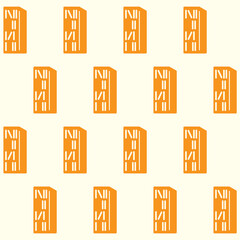 Minimalist Bookshelf Vector Seamless Pattern