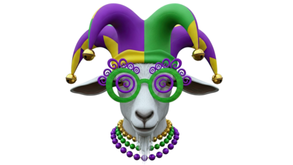 Goat in Mardi Gras Costume