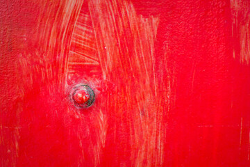 red wooden door