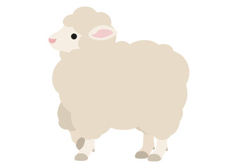 片足をあげているポーズのひつじ