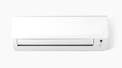 Air conditioner png mockup on white wall