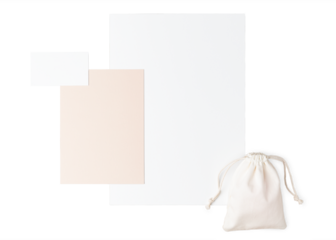 Feminine corporate identity png cut out, professional business branding flat lay design