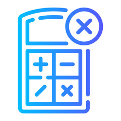 Fototapeta premium delete gradient icon