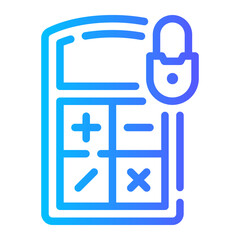 Obraz premium padlock gradient icon