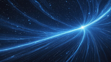Fototapeta premium Abstract cosmic energy wave flowing through deep spac