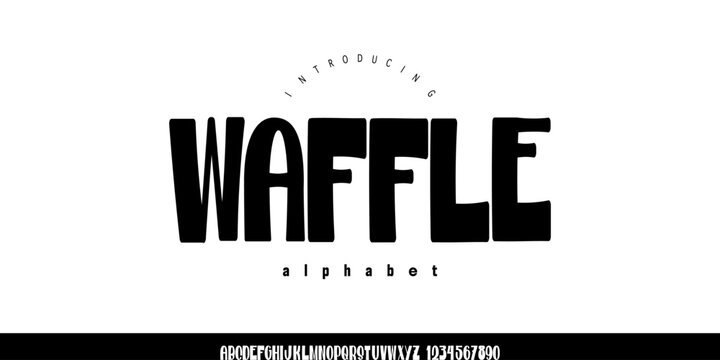 Waffle Font is A modern condensed sans serif display font with tall rounded shapes, clean style, perfect for logos, posters, and branding.