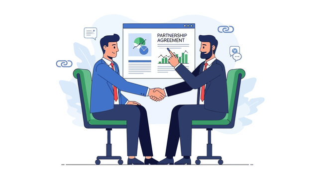 Business partners shaking hands, agreement, teamwork, success, collaboration concept - Powered by Adobe