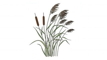 Obraz premium Natural Reed Grass Plumes for Landscaping and Decorative Use