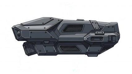 Futuristic Military Tank with Advanced Weaponry and Armored Design