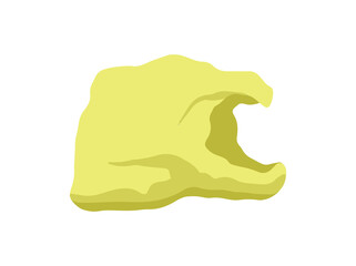 Yellow Plastic Bag Crumpled Illustration
