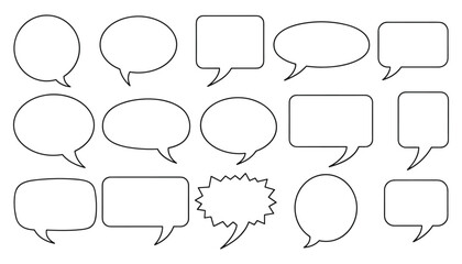 Obraz premium Set of speech bubbles dialog balloon sign communication comment design vector illustration