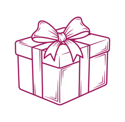 Obraz premium A gift box with a bow on top for presents and celebrations