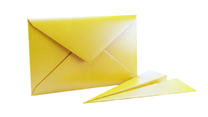 Yellow Envelope and Paper Airplanes