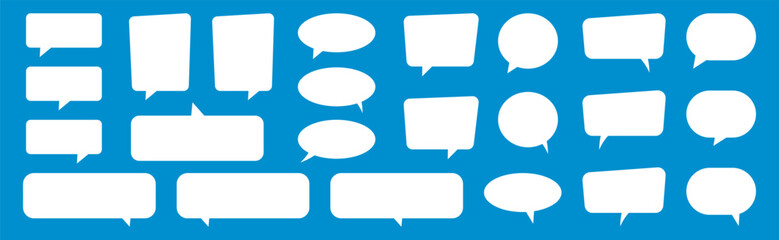 Blank White Comic Speech Bubble for Dialogue, Messages and Creative Callouts