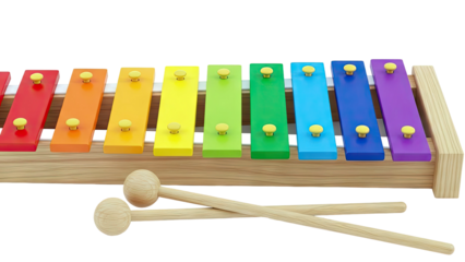 Colorful Wooden Xylophone with Mallets