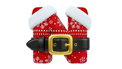 Letter N Santa Claus Suit Costume