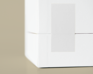 Parcel seal sticker mockup png transparent, product packaging stationery