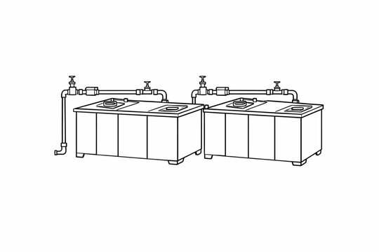 Esquema t&eacute;cnico de tanques de lodo