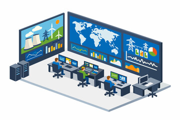 Centro de control de energía moderno © Daniel