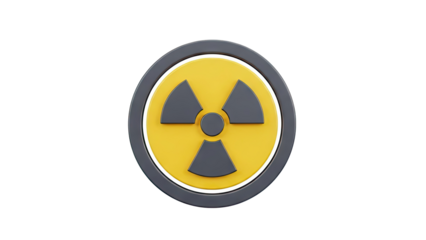 3D Radiation Hazard Symbol