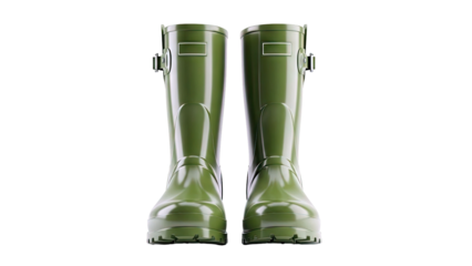 Green Rubber Wellington Boots