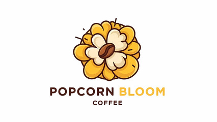 Abstract floral vector logo with flower design in bright pink and yellow colors suitable for summer and spring themes