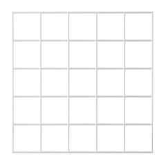 Grid patterned png square sticker, 3D element on transparent background