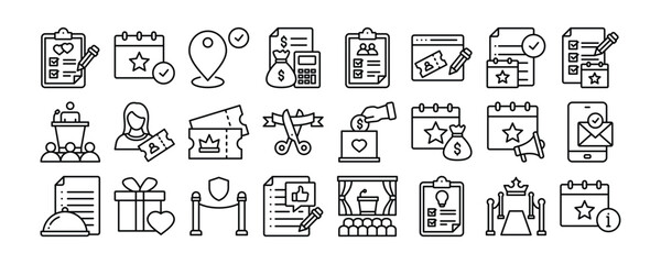 Event Management icon collection. Containing design event, business, management, corporate, meeting