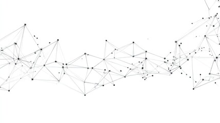Obraz premium Abstract digital network connecting points and lines on white background