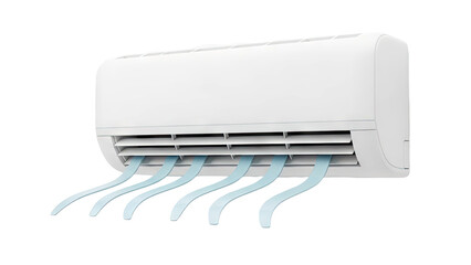 Split Air Conditioner Unit with Blue Air Flow