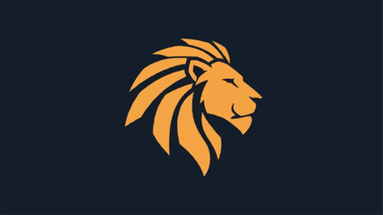 Stylized Lion Head Logo Design. © holik