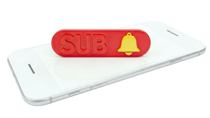 Subscribe Button and Notification Bell on Smartphone