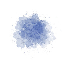 Obraz premium Blush Blue Watercolor Stains Abstract Background with Hand-Drawn Paint Strokes for Invitations and Birthdays 
