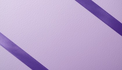 A purple ribbon symbolizes awareness and solidarity for various social causes on a clean background