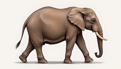 Obraz premium Majestic Elephant Walking Against Light