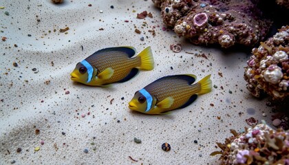 Vibrant Fish Swimming Near Coral