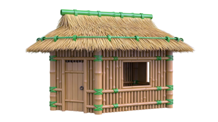 Bamboo Hut with Thatch Roof
