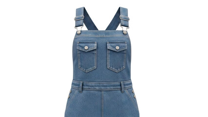 Blue Denim Overalls with Double Chest Pockets