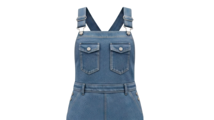 Blue Denim Overalls with Double Chest Pockets