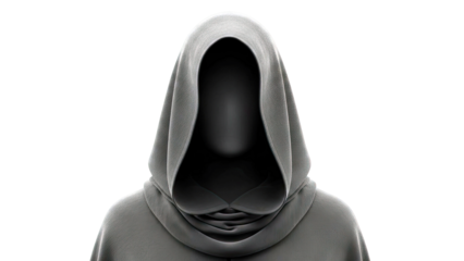 Person in Dark Hooded Robe