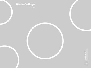 Poster photo composition featuring four circular frames in a 4:3 ratio