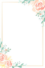 Obraz premium Aesthetic flower png frame, transparent background