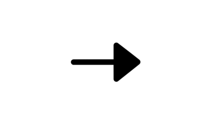 a white arrow pointing to the right on a black background,